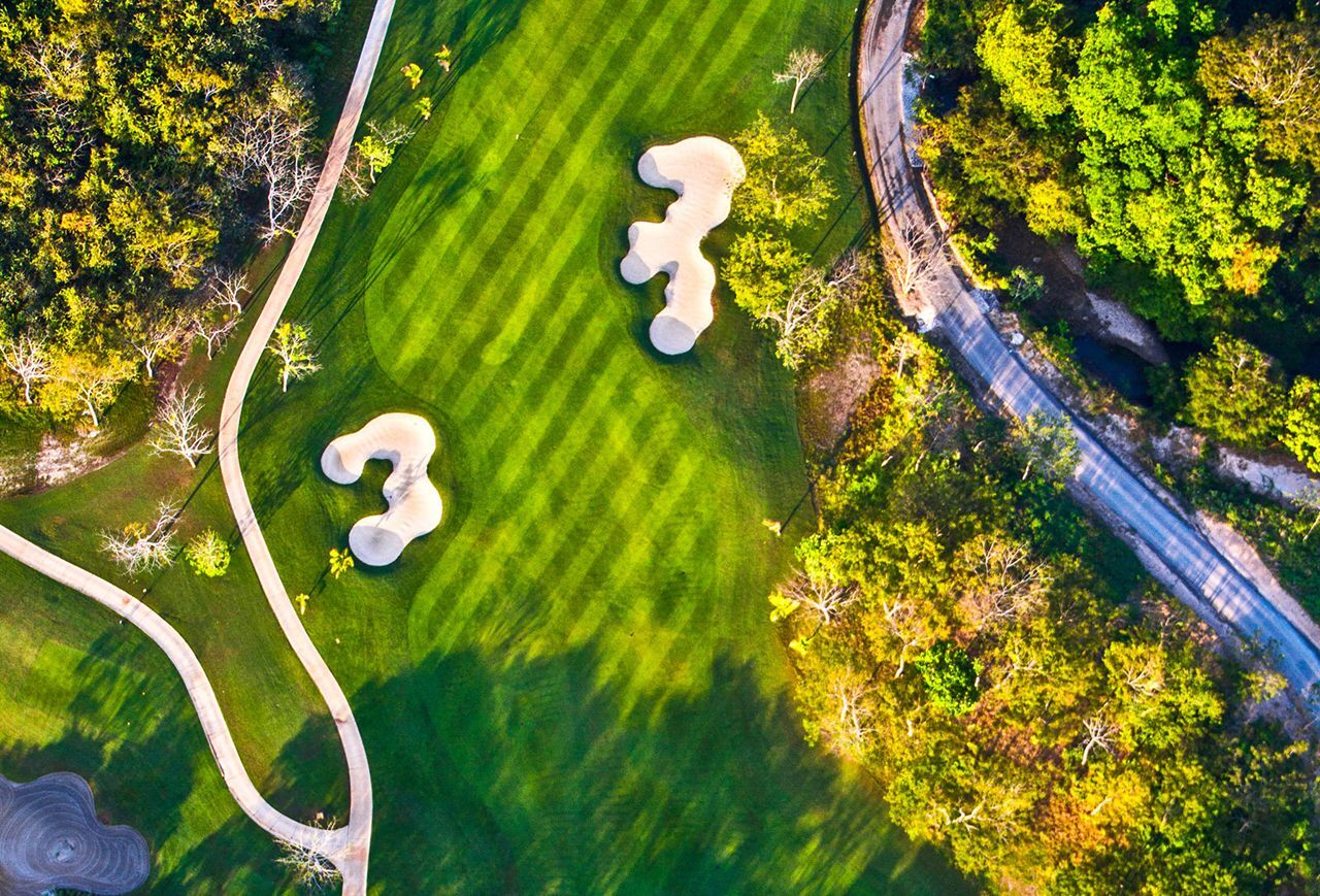 Luftaufnahme Golfplatz