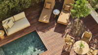 Zimmer mit Gartenblick