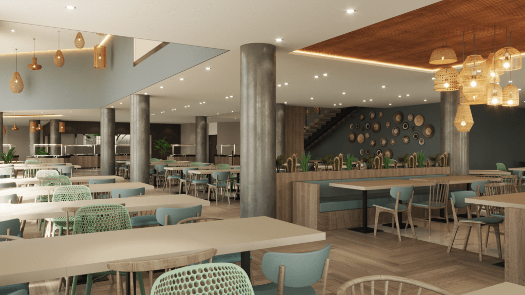 Zentrales Buffetrestaurant