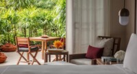 Zimmer mit Gartenblick