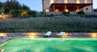 Villa Alba : Blick auf beheizten Außenpool und Terrasse